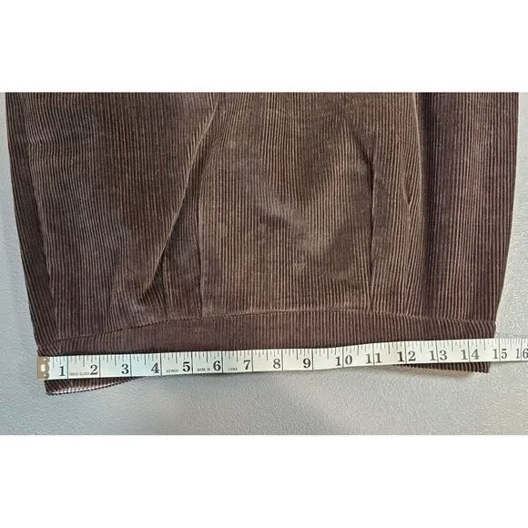 Anthropologie Maeve Womens 4 Corduroy Wool Blend Green Yellow Plaid Mini Skirt - Picture 6 of 10